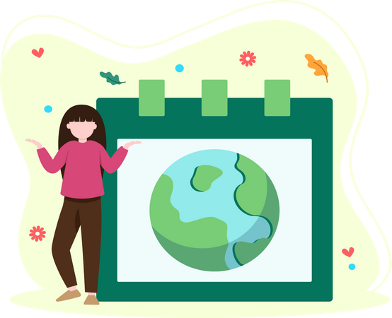 Célébration du jour de la terre  Illustration