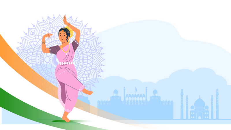 Célébration du Jour de l'Indépendance  Illustration