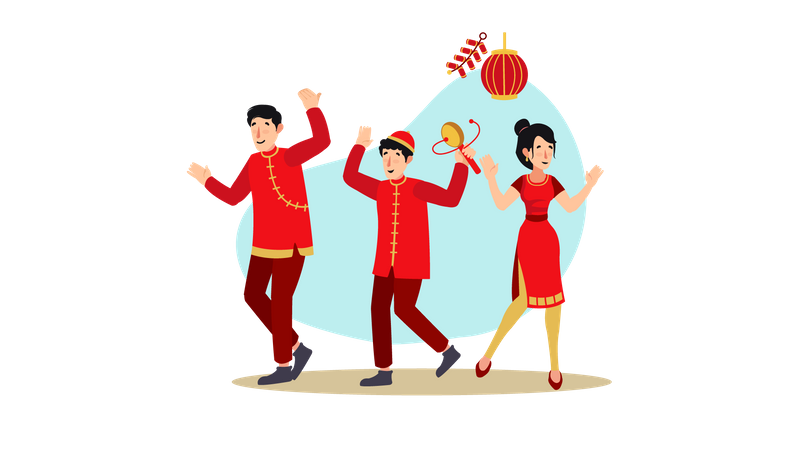 Célébration du Nouvel An chinois  Illustration