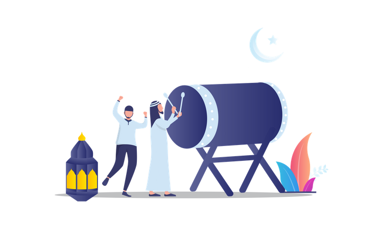 Célébration du ramadan kareem  Ilustración