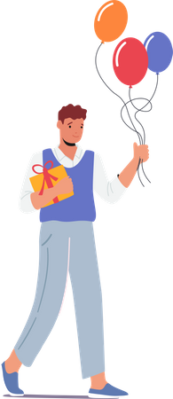 Célébration d'une fête d'anniversaire  Illustration