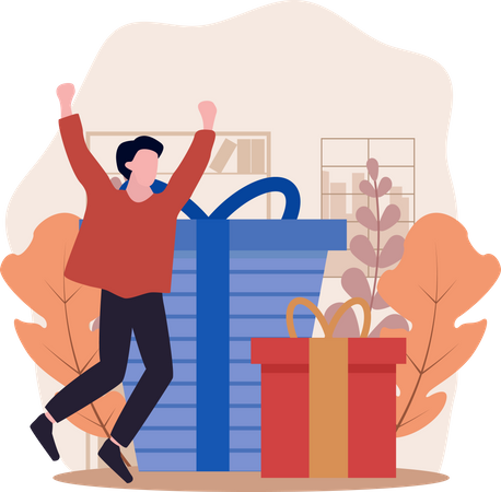 Célébration d'une fête d'anniversaire  Illustration