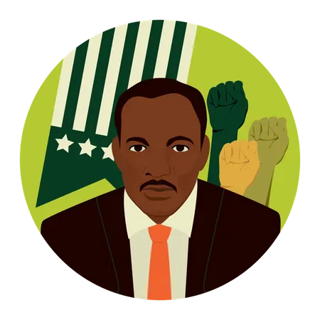 Célèbre homme politique afro-américain  Illustration