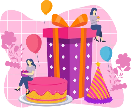 Fêter l'anniversaire  Illustration