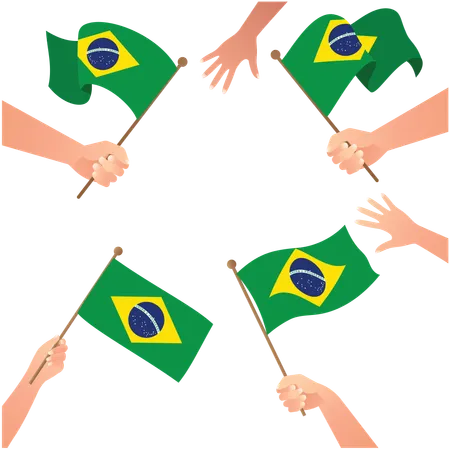 Célébrez la fête de l'indépendance du Brésil  Illustration