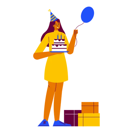 Fêter son anniversaire seul  Illustration