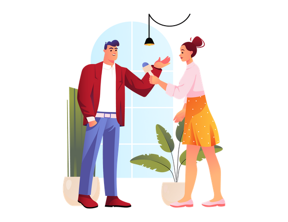 Célébrité masculine interviewée  Illustration