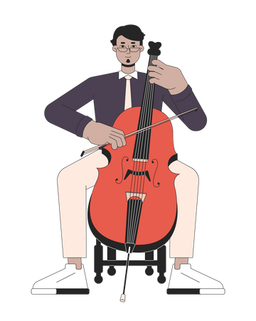 Cello musician  Illustration