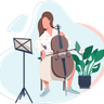 illustrations for cello