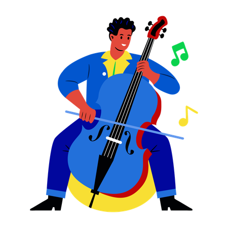 Cello Player  Illustration