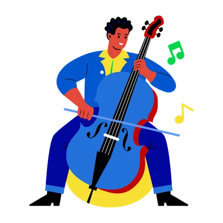 Cello Player  Illustration