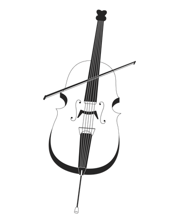 Cello string instrument  イラスト