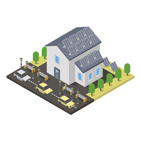 Célula solar doméstica  Illustration