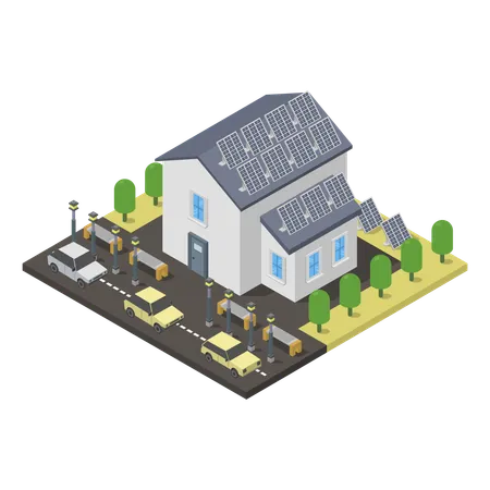 Célula solar doméstica  Illustration