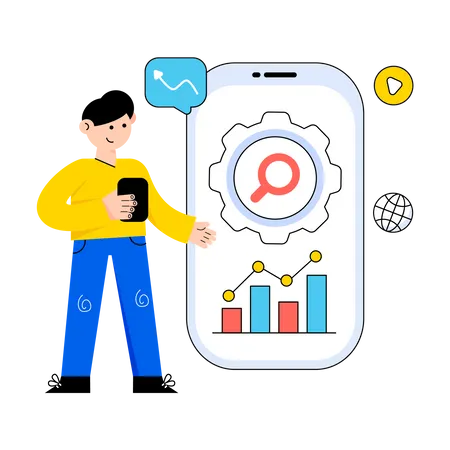 SEO para celular  Ilustração