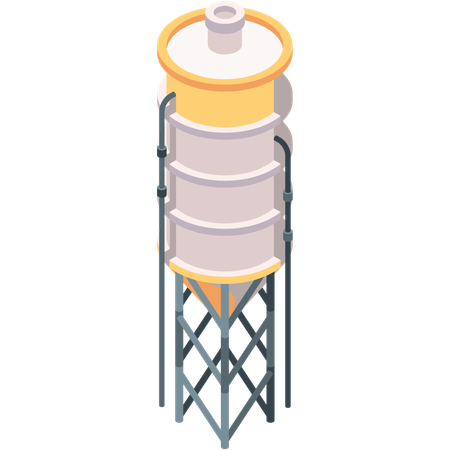 Cement Silos  Illustration