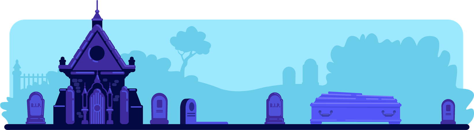 Cemetery Illustration