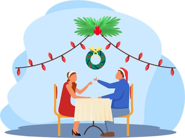 Cena de Navidad  Ilustración