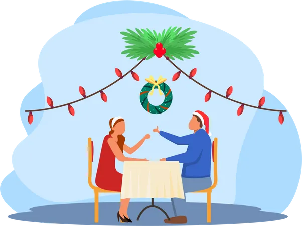 Cena de Navidad  Ilustración