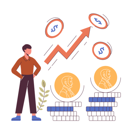 Investimento em ações de centavo  Ilustração