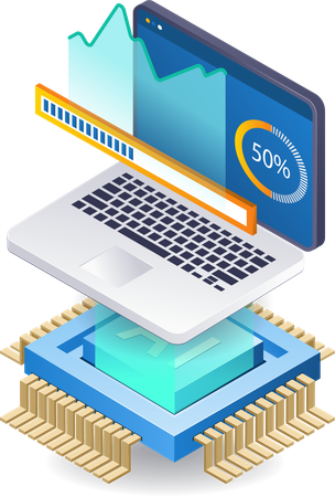 Central data ai server analyst  Illustration