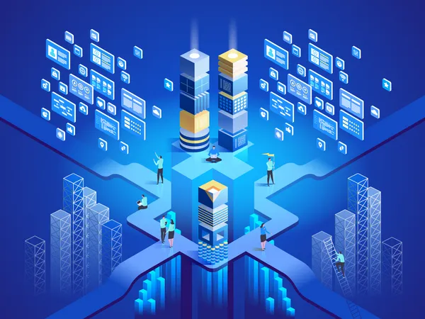 Central database management  Illustration