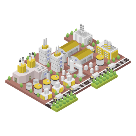 Central eléctrica geotérmica  Ilustración