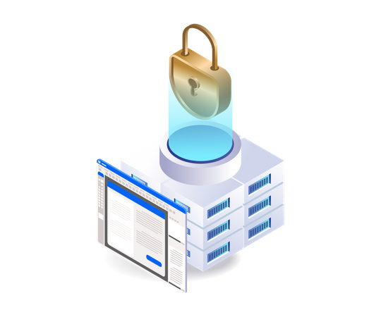 Central server database security application  Illustration