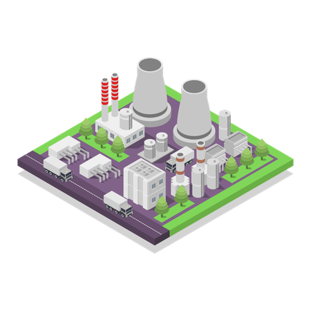 Central de energía térmica  Ilustración