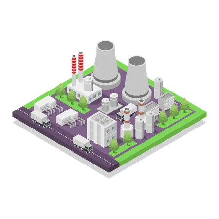 Central de energía térmica  Ilustración