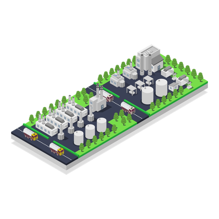 Centrale électrique au diesel  Illustration