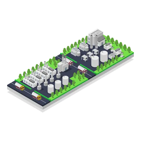 Centrale électrique au diesel  Illustration