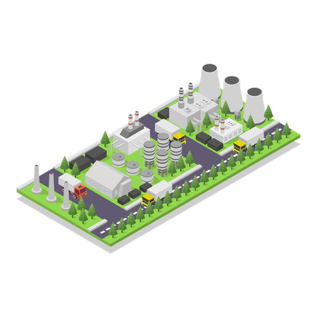 Centrale électrique au charbon  Illustration