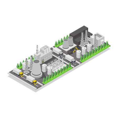 Centrale électrique au charbon  Illustration