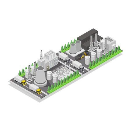 Centrale électrique au charbon  Illustration