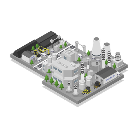 Centrale électrique au charbon  Illustration