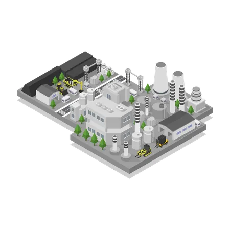 Centrale électrique au charbon  Illustration