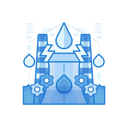 Centrale hydroélectrique  Illustration