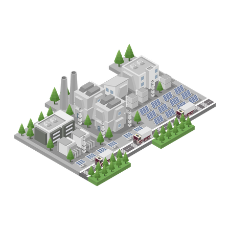 Centrale solaire  Illustration