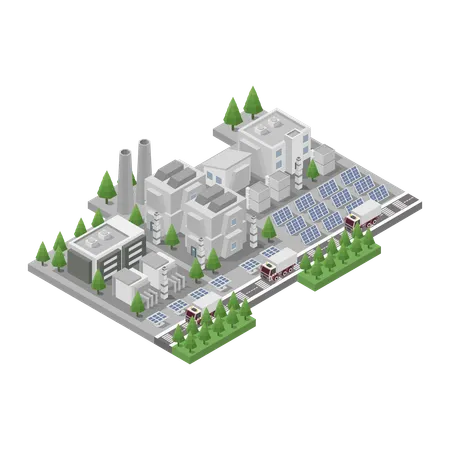 Centrale solaire  Illustration