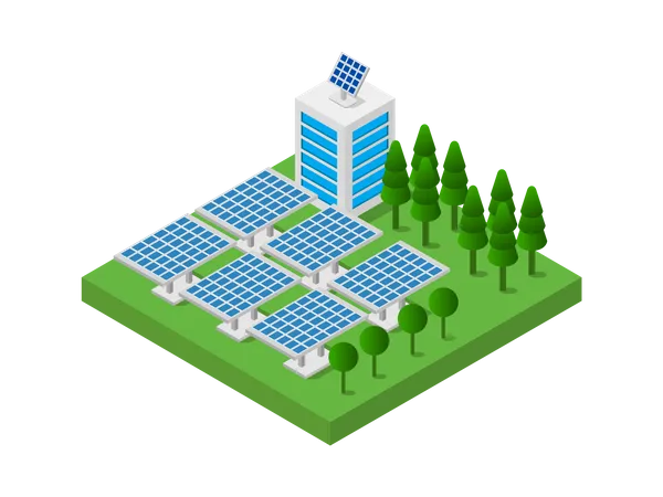 Centrale solaire  Illustration