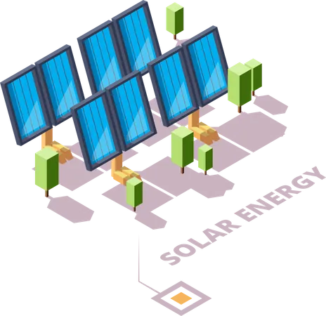 Centrale solaire  Illustration