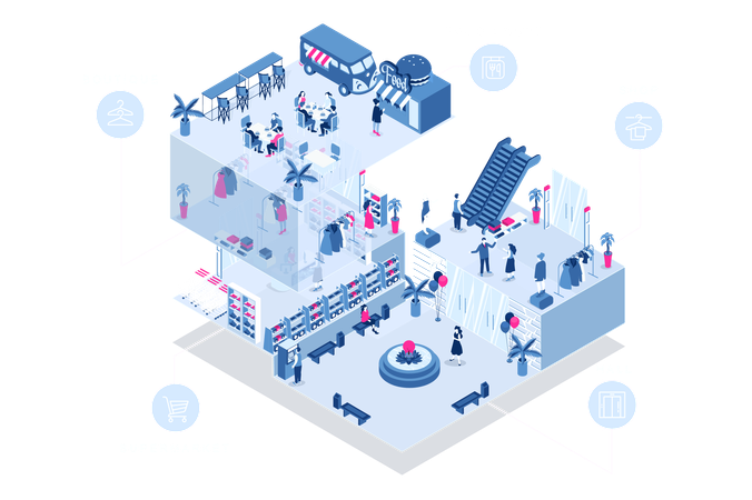 Centre commercial  Illustration
