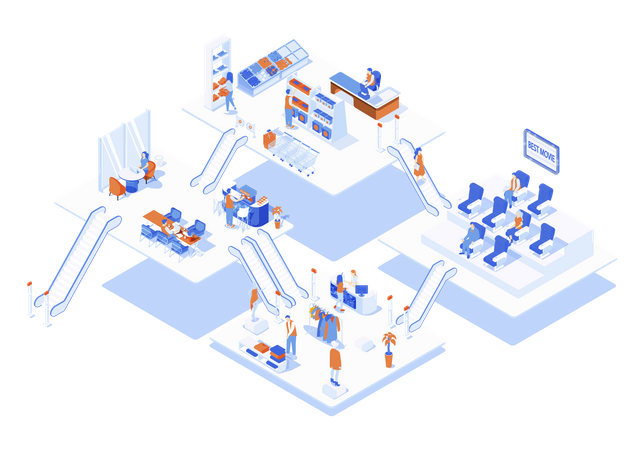 Centre commercial  Illustration