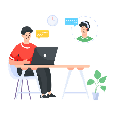 Centre d'aide client  Illustration
