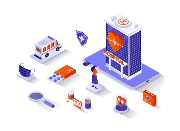 Centre médical et services médicaux Illustration