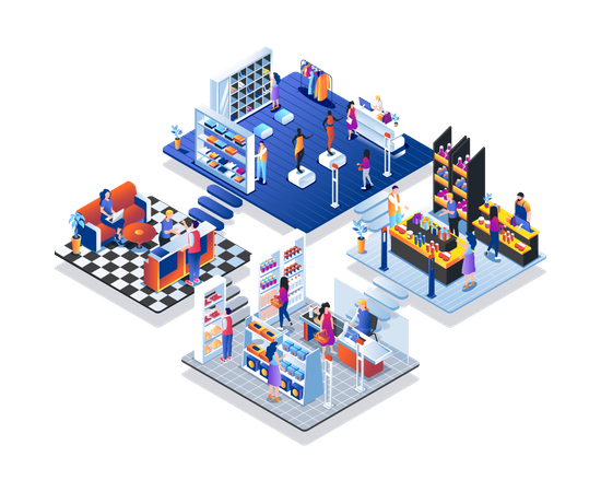Centro comercial  Ilustración
