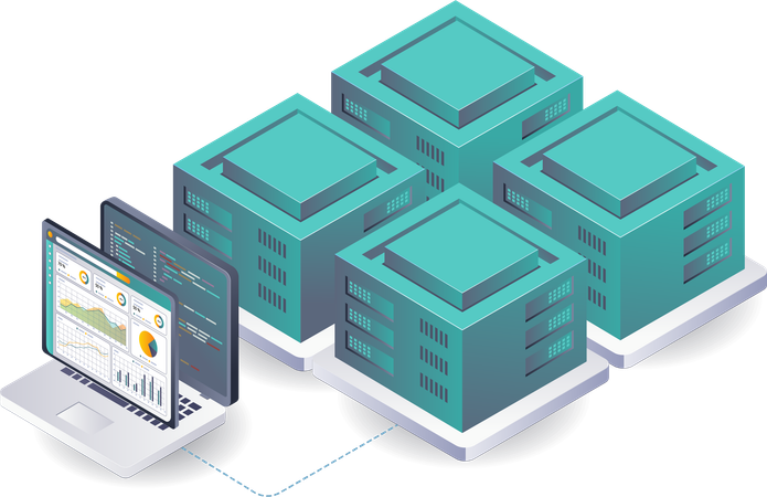 Centro de análisis de datos en Server Forms  Ilustración