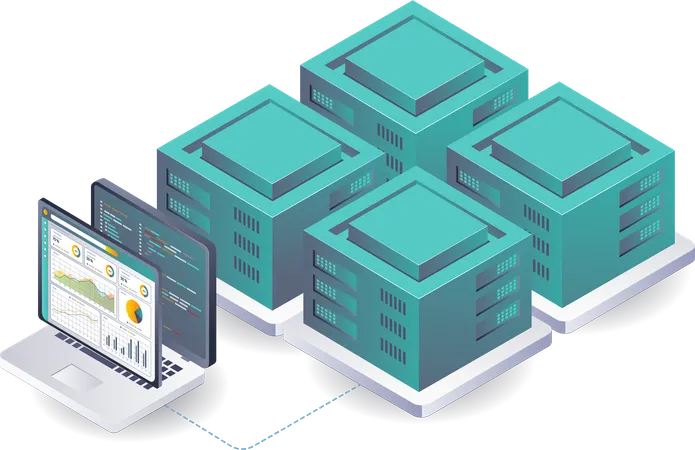 Centro de análisis de datos en Server Forms  Ilustración