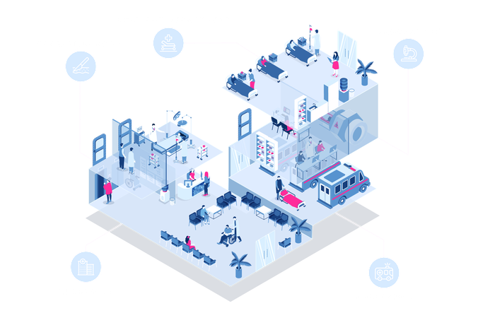 Centro médico  Ilustração